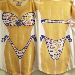 New plus size bikini cover-up nightshirt Halloween costume sunglasses